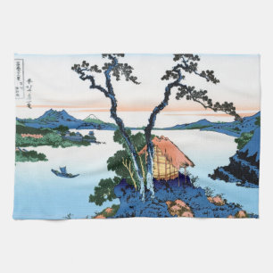 Cool oriental japanese Hokusai Fuji View landscape Kitchen Towel