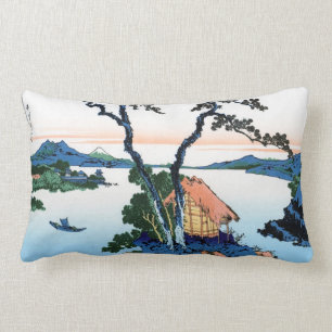 Cool oriental japanese Hokusai Fuji View landscape Lumbar Pillow