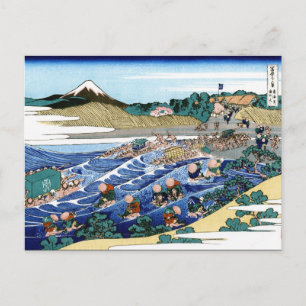 Cool oriental japanese Hokusai Fuji View landscape Postcard