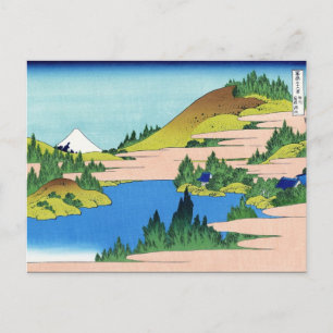 Cool oriental japanese Hokusai Fuji View landscape Postcard