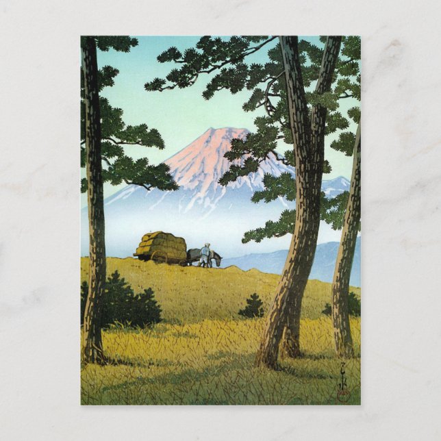 Cool oriental japanese landsape scenery Mt. Fuji Postcard (Front)