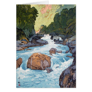 Cool oriental japanese Yoshida river scenery art