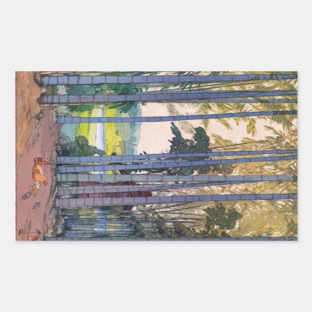 Cool oriental japanse Yoshida Bamboo Forest art Sticker (Front)