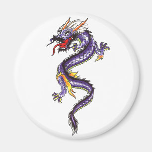 Cool Oriental Purple Dragon theme magnet