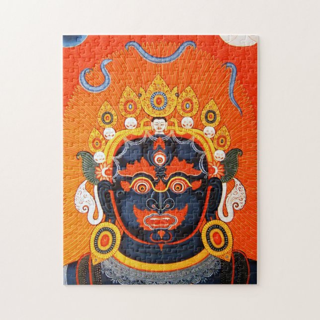 Cool oriental tibetan thangka Bhairava tattoo art Jigsaw Puzzle (Vertical)