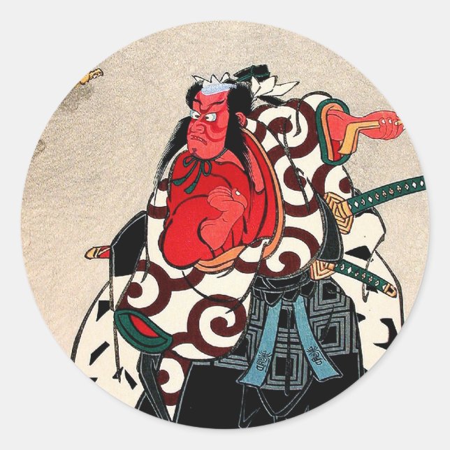 Cool oriental tibetan thangka god  tattoo art classic round sticker (Front)