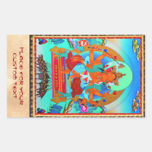 Cool oriental tibetan thangka Marici tattoo Sticker