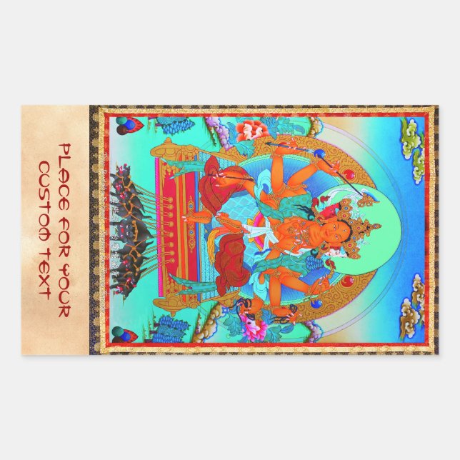 Cool oriental tibetan thangka Marici tattoo Sticker (Front)