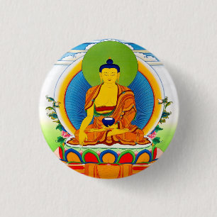 Cool oriental tibetan thangka tattoo Aksobhya 1 Inch Round Button