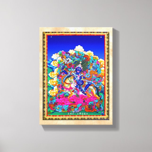 Cool oriental tibetan thangka tattoo Palden Lhamo Canvas Print (Front)