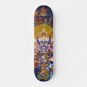 Cool oriental tibethan mandala Yamantaka death god Skateboard