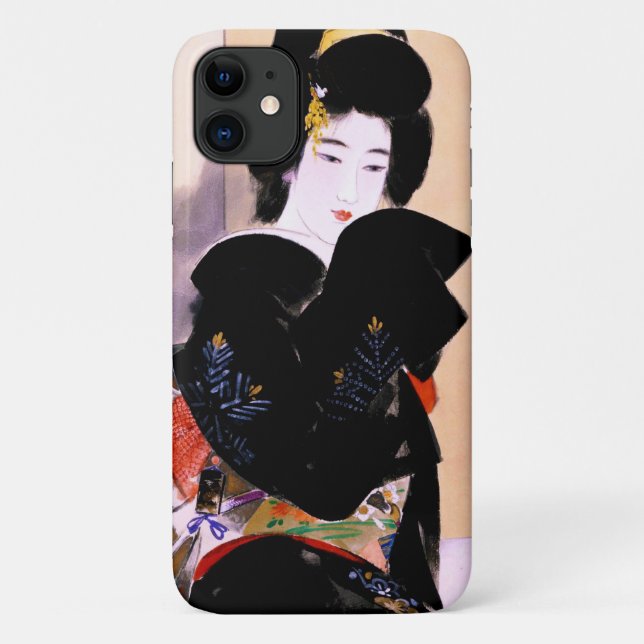 Cool oriental traditional japanese geisha lady art Case-Mate iPhone case (Back)