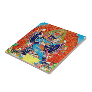 Cool oriental Vajrabhaivara Yamantaka death god Tile
