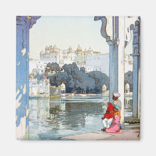 Cool oriental Yoshida Hiroshi udaipur Palace art Magnet