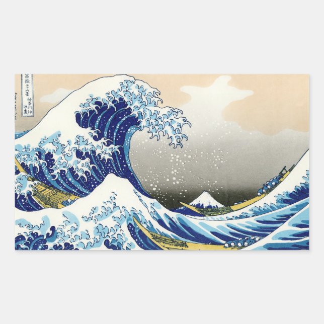 Cool orietal  japanese classic  fuji view art sticker (Front)