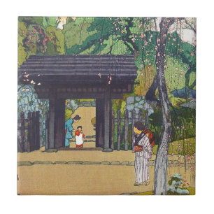 Cool orintal japanese Yoshida Temple Shrine Gate Tile