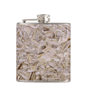 Cool OSB Construction Plywood Texture Print Hip Flask