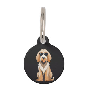 Cool Otterhound with Sunnies Pet Tag