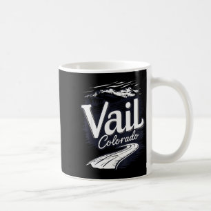 Cool outdoor skiing vintage souvenir visit vail coffee mug