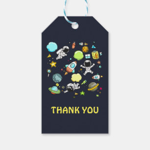 Cool Outer Space Astronauts & Rocket Ships Gift Tags