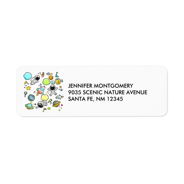 Cool Outer Space Theme - Astronauts & Rocket Ships (Front)