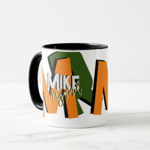 Cool Oversized Bold Monogram Mug