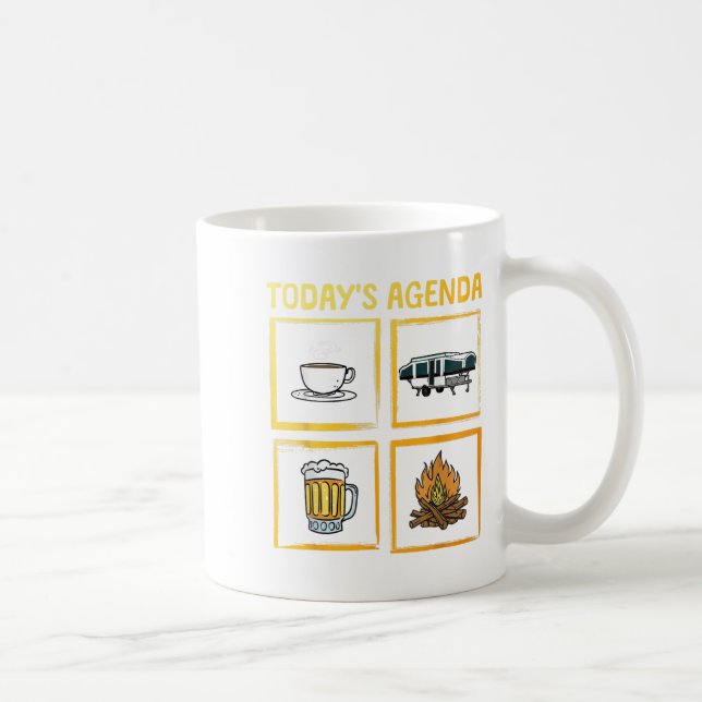 Cool P Up Camper Art For Men Women Caravan Pup Cam Coffee Mug (Right)