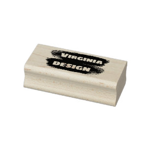Cool Paint Brush Stroke Stylish Personalized Name  Rubber Stamp