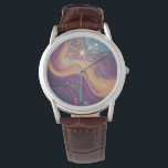 Cool paint spill watch<br><div class="desc">This men's  watch has a very colorful digital design,  its about spilled paint with a touch of digital sparkles added for this final look.</div>