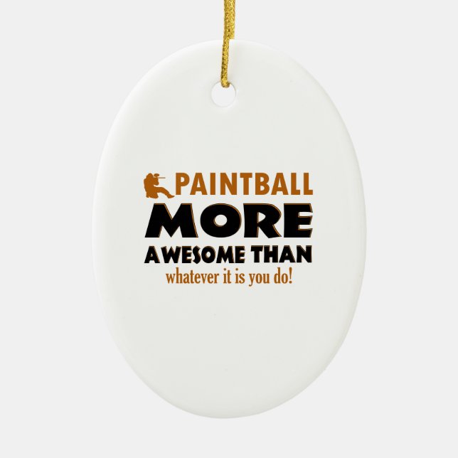 Cool Paintball designs Ceramic Ornament (Front)