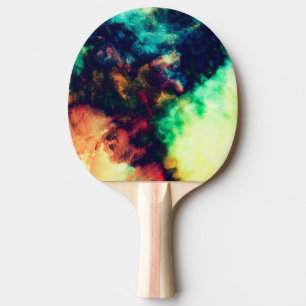 Cool Painted Dark Abstract Smoke Pattern Ping Pong Paddle