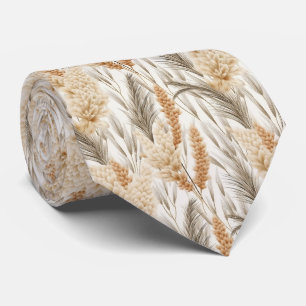 Cool Pampas Grass tiled pattern Tie