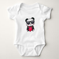 Cool Panda Bear Sunglasses Valentine's Day Heart