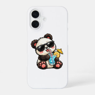 Cool Panda Drink iPhone 16 Case