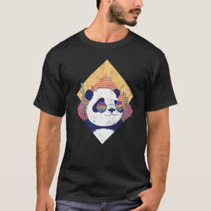 Cool Panda Retro Panda Bear In Sunglasses T-Shirt