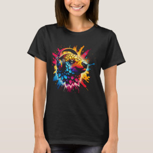 Cool Pangolin Headphone Music Art Christmas Birthd T-Shirt
