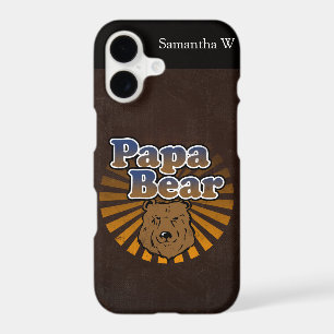 Cool Papa Bear, Brown/Blue/Gold Dad Gift