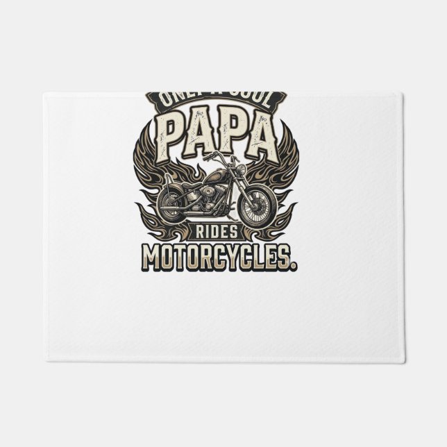 Cool Papa Motorcycle Vintage Biker Doormat (Front)