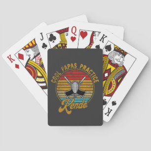 Cool Papas Practice Kendo Retro Vintage 1970s Playing Cards