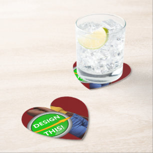 COOL! Paper Coasters - Heart - Custom