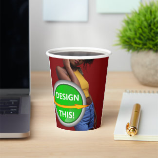 COOL! Paper Cup - 8oz - Pack of 8 - Custom