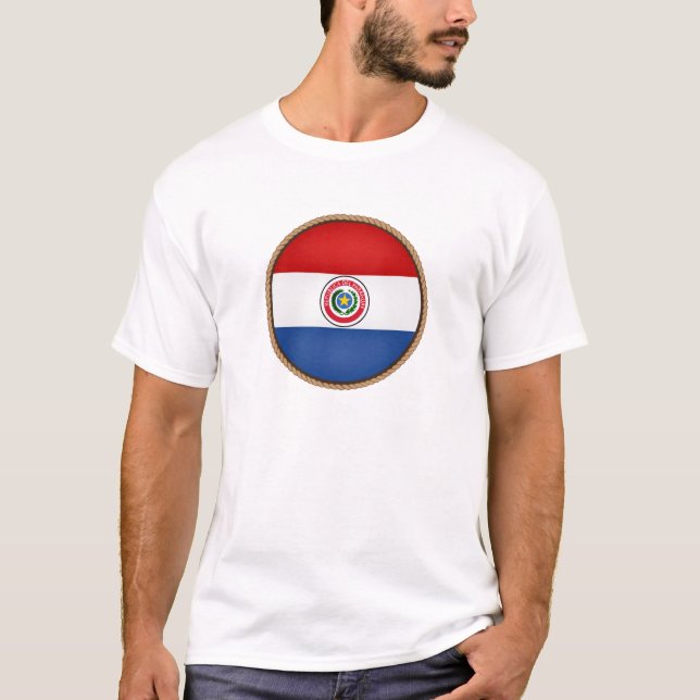 Cool Paraguay Flag Seal T-Shirt (Front)