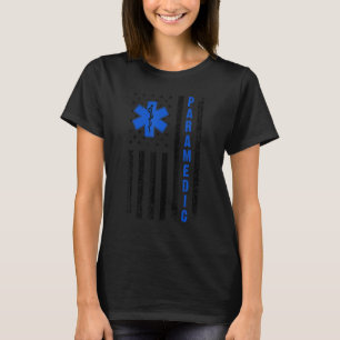 Cool Paramedic For Men Women EMT EMS Medic US Flag T-Shirt