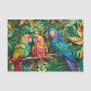 cool Parrot beach lovers  Tissue Paper