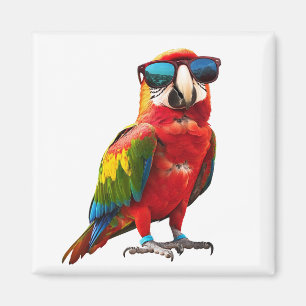 Cool Parrot with Sunglasses Magnet