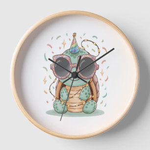Cool Party Turtle Clock