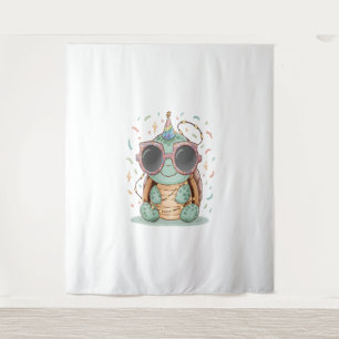 Cool Party Turtle Tapestry