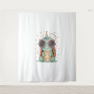 Cool Party Turtle Tapestry