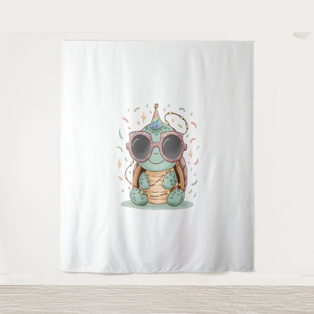 Cool Party Turtle Tapestry (Front)