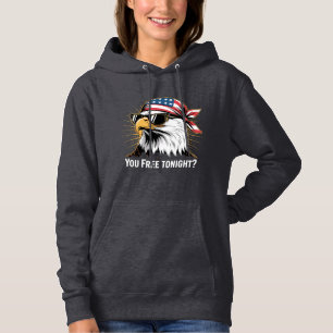 Cool Patriotic Eagle with Sunglasses Hoodie